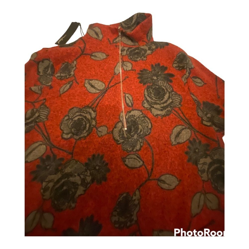 New cutout neck long sweater by Young at Heart size med. Great with leggings - Picture 2 of 5